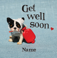 Get Well Soon Dog Card - Personalised - Giant Square - By Funky Pigeon
