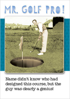 Golf Pro Birthday Card - Jolly Follies - A5 - By Funky Pigeon