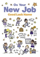 Good Luck In Your New Job Complement Card - Personalised - Large (A4) - By Funky Pigeon