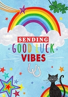 Good Luck Vibes Card - Large (A4) - By Funky Pigeon