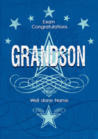 Grandson Exam Congratulations Card - Personalised - Giant - By Funky Pigeon