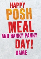 Hanky Panky Day Personalised Valentines Card - A6 - By Funky Pigeon