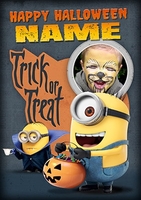 Happy Halloween Minions Photo Card - A5 - By Funky Pigeon