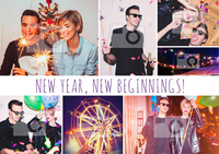 Happy New Year Photo Upload Card Multi - Essentials - A6 - By Funky Pigeon