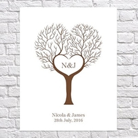Heart Shaped Tree - Fingerprint Tree