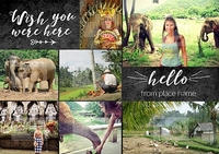 Hello From Holiday Multi Photo Postcard - A6 - By Funky Pigeon