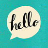 Hello Greeting Card - Square - By Funky Pigeon