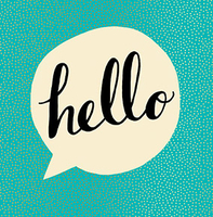 Hello Greeting Card - Square - By Funky Pigeon