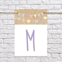 Hessian Pastel Bunting Bunting