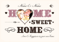 Home Sweet Home Card - Personalised With Photo Upload - A5 - By Funky Pigeon