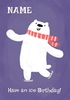 Ice Birthday Personalised Card - A5 - By Funky Pigeon