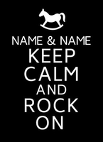 Keep Calm & Rock On Card - Personalised - A5 - By Funky Pigeon