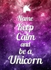 Keep Calm and be a Unicorn Greeting Card - Large (A4) - By Funky Pigeon