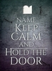 Keep Calm and Hold the Door Greeting Card - Large (A4) - By Funky Pigeon