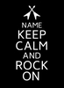 Keep Calm and Rock on Greeting Card - Large (A4) - By Funky Pigeon