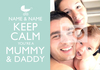 Keep Calm Baby Card for Mummy & Daddy - Personalised With Photo Upload - Large (A4) - By Funky Pigeon