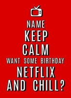 Keep Calm Netflix and Chill Greeting Card - A5 - By Funky Pigeon