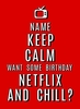 Keep Calm Netflix and Chill Greeting Card - Large (A4) - By Funky Pigeon