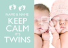 Keep Calm New Twins Card - Personalised With Photo Upload - A5 - By Funky Pigeon