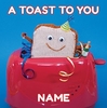 Knit & Purl - A Toast to You card - Large Square - By Funky Pigeon