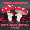 Knit & Purl - Mushroom in my Heart - Large Square - By Funky Pigeon