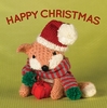 Knitted Fox Christmas Card - Square - By Funky Pigeon
