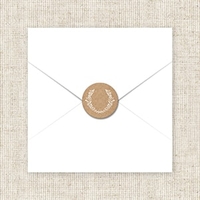 Kraft Floral Border Envelope Seals