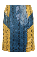 Lavish Alice Colour Block Snakeskin Skirt