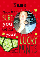 Lucky Pants Good Luck Card - Personalised With Photo Upload - Large (A4) - By Funky Pigeon