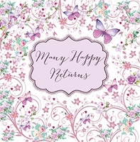 Many Happy Returns Butterfly Card - Giant Square - By Funky Pigeon