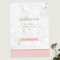 Marble Typography Lottery Ticket Holder