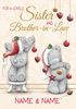 Me To You Sister & Brother-In-law Christmas Card - Personalised - A5 - By Funky Pigeon