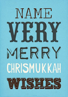Merry Chrismukkah Card - A5 - By Funky Pigeon
