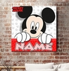 Mickey Mouse Personalised Canvas [Canvas-Square-20x20]