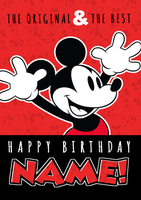 Mickey Mouse The Original Birthday Card - Large (A4) - By Funky Pigeon