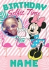 Minnie Mouse Selfie Photo Birthday Card - A6 - By Funky Pigeon