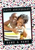 Modern Colourful Happy Anniversary Card for Couple - Personalised with Photo - Large (A4) - By Funky Pigeon