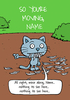 Move Along Cat New Home Card - Personalised - A6 - By Funky Pigeon