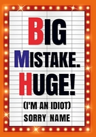 Movie Spoof Sorry Card - Personalised - A5 - By Funky Pigeon