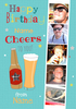 Multi Photo Upload - Birthday Card Cheers to You! - Large (A4) - By Funky Pigeon