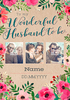 Neon Blush - Multi Photo Upload Husband-to-be Card - Large (A4) - By Funky Pigeon