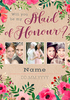 Neon Blush - Multi Photo Upload Maid of Honour Card - Large (A4) - By Funky Pigeon