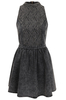 Neon Rose Acid Wash Denim Dress