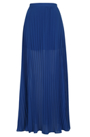 Neon Rose Pleated Maxi Skirt