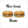 Nice Buns Personalised Card - Square - By Funky Pigeon