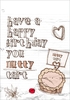 Nutty Tart Birthday Card - A5 - By Funky Pigeon