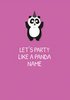 Party Like A Panda Personalised Card - Large (A4) - By Funky Pigeon