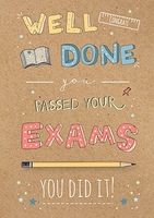 Passed Your Exams Well Done Card - A5 - By Funky Pigeon