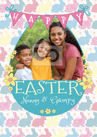 Patchwork Photo Upload Easter Card - Grandparents - Giant - By Funky Pigeon