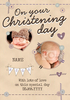 Patchwork Special Day Christening Card - Personalised With Photo Upload - Giant - By Funky Pigeon